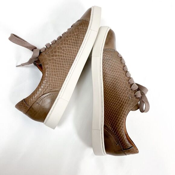 FRYE Ivy Low Lace Leather Embossed Sneakers - Picture 14 of 16